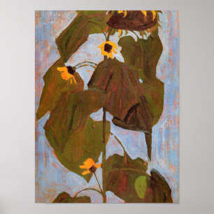 Affiche Egon Schiele - Sunflower