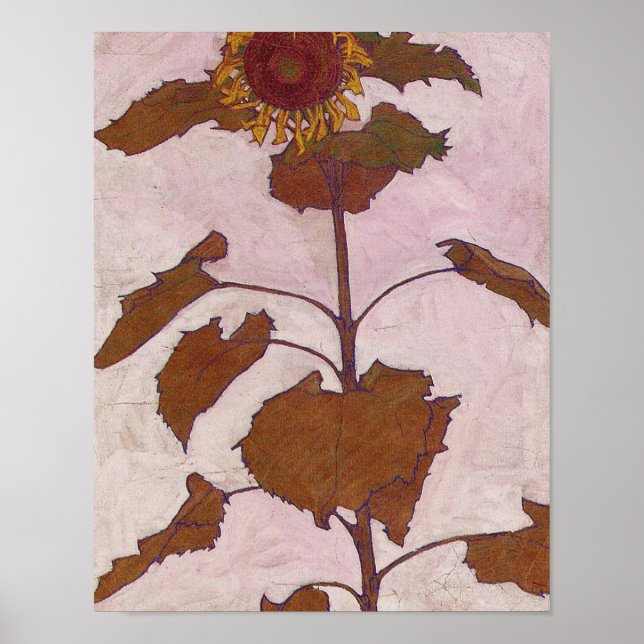 Affiche Egon Schiele - Tournesol 1909 (Devant)