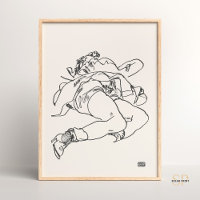Egon Schiele Woman Lying Art Imprimer Vintage
