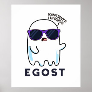 Affiche Egost Funny Halloween Ego Ghost Pun