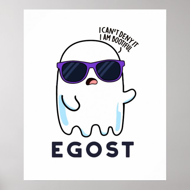Affiche Egost Funny Halloween Ego Ghost Pun (Devant)