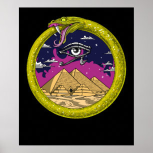 Affiche Egyptan Ouroboros Symbol