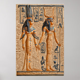 Affiche Égypte ancienne,Reine pharaonique Hatshepsout ||
