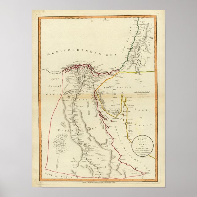 Affiche Égypte, Arabie, Palestine (Devant)