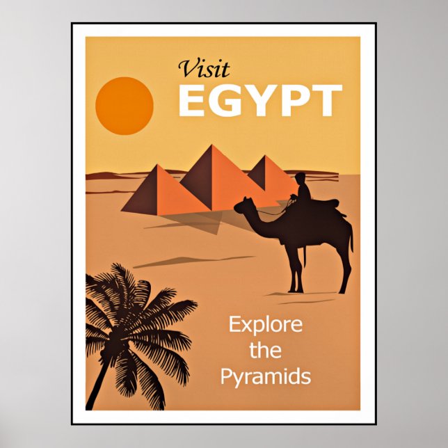 Affiche Égypte, explorez les Pyramides, (Devant)