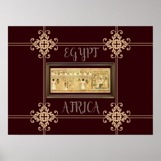 Affiche Égypte-Hiéroglyphes (Devant)