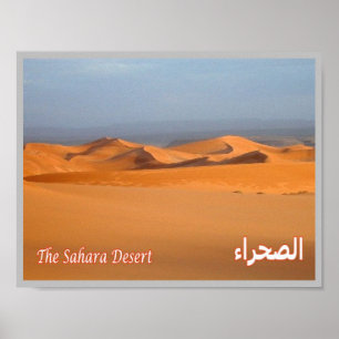 Affiche Égypte - mer Rouge - désert du Sahara -
