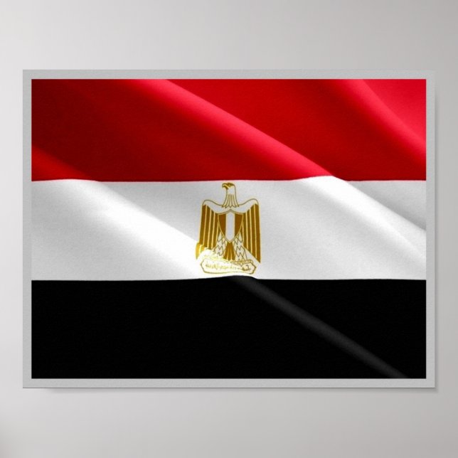 Affiche Égypte - Mer Rouge - Drapeau (Devant)
