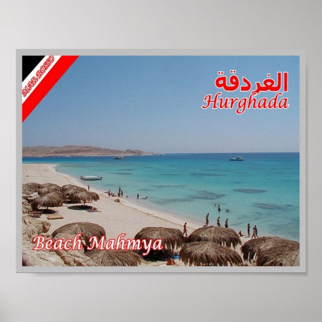 Affiche Égypte - Mer Rouge - Hurghada - Plage de Mamya - (Devant)