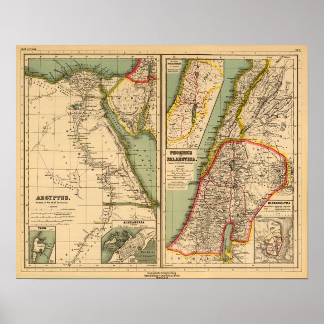 Affiche Egypte, Phénicie et Palestine (Devant)