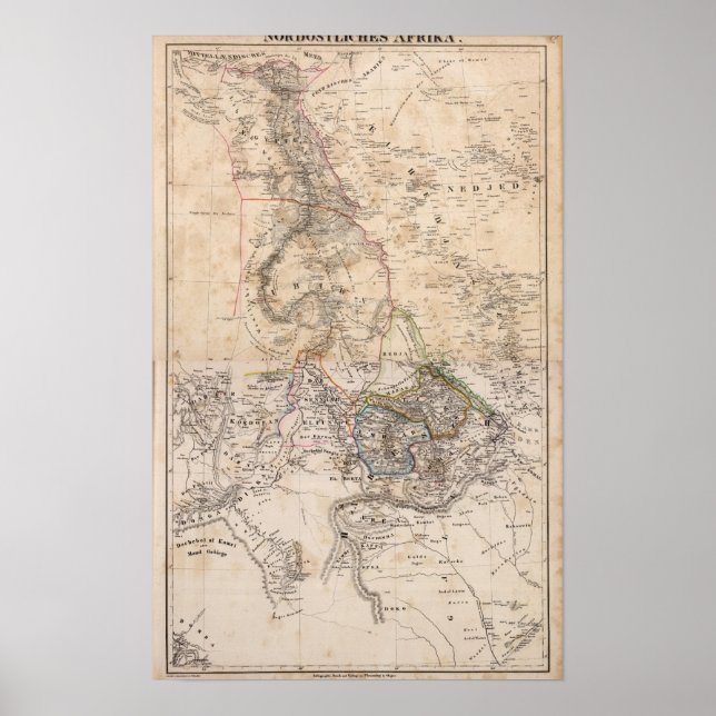 Affiche Égypte, Soudan, Afrique (Devant)