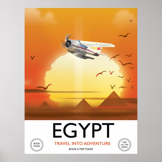 Affiche Égypte "Voyagez dans l'aventure" (Devant)