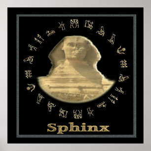 Affiche égyptienne de sphinx
