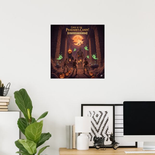 affiche égyptienne d'Halloween (Bureau à domicile)
