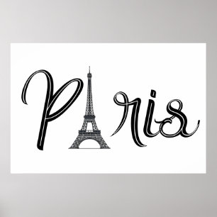 AFFICHE EIFFEL TOWER PARIS