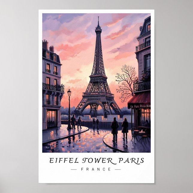 Affiche Eiffel Tower Paris Wall Art, Romantic France (Devant)