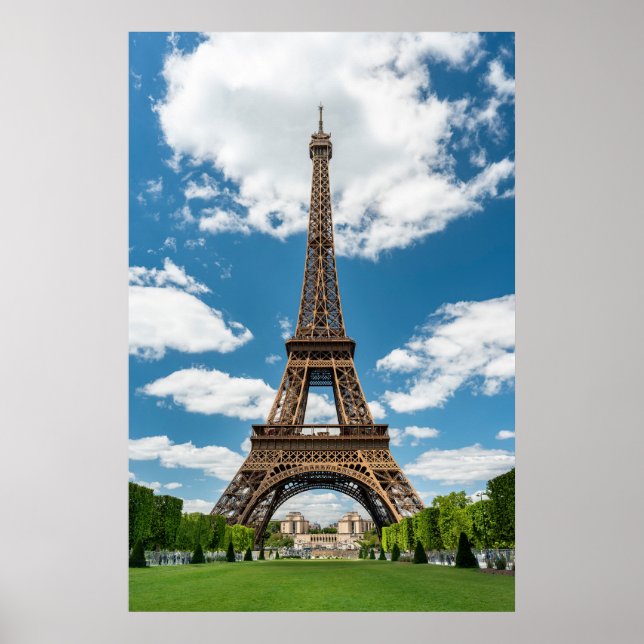 Affiche Eiffel Tower View from Champ de Mars Public Park (Devant)