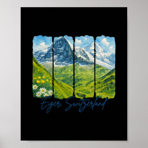 Affiche Eiger Suisse Voyage Rencontre Moi À Eiger