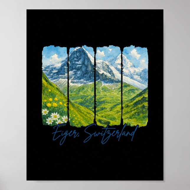 Affiche Eiger Suisse Voyage Rencontre Moi À Eiger  (Devant)