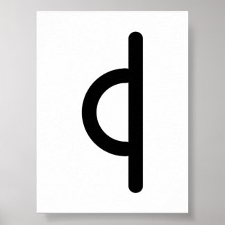 Affiche EIHWAZ Rune nordique (If, Endurance, Transformatio