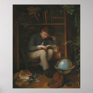 Affiche Ein kleiner Bücherwurm