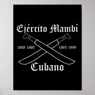 Affiche Ejercito Mambi Cubano Guerre d'Indépendance Cubain