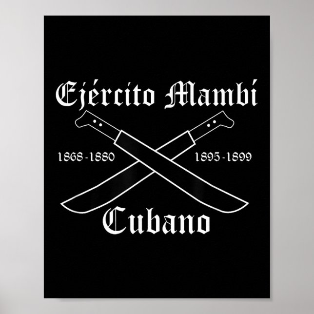 Affiche Ejercito Mambi Cubano Guerre d'Indépendance Cubain (Devant)