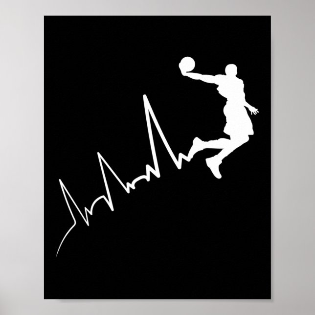 Affiche Ekg Fréquence De Bysketbyll Player Heartbeat Dunki (Devant)