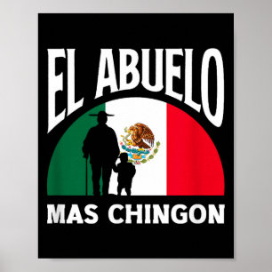 Affiche El abuelo mas chingon drôle grand-père mexicain El