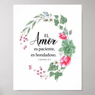 Affiche El amor es paciente, es bondadoso 1corintios