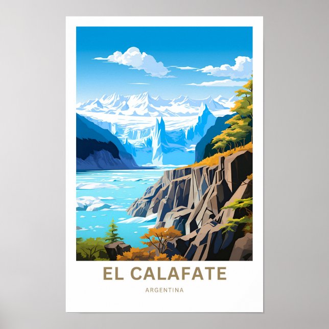 Affiche El Calafate Argentine Travel Imprimer (Devant)