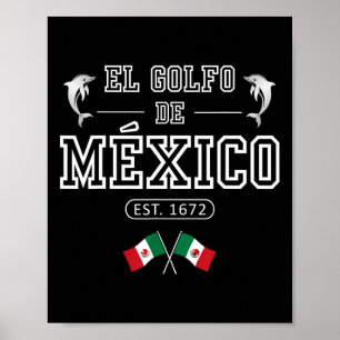 Affiche El Golfo De México Dolphin Est 1672 Mexicain
