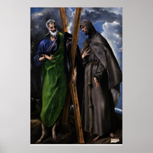 Affiche El Greco Christian Jésus Crucifixion Peinture Impr