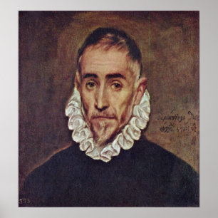 Affiche El Greco - portrait d'un monsieur