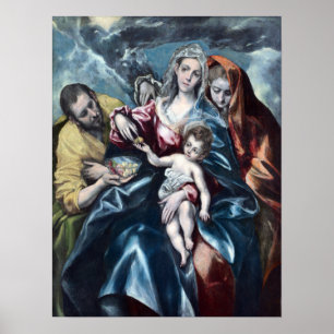Affiche El Greco The Holy Family with Mary Magdalen