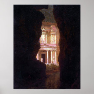 Affiche El Khasne, Petra par l'église Frederic Edwin