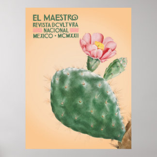Affiche El Maestro Cactus Print | Art Botanique Mexicain