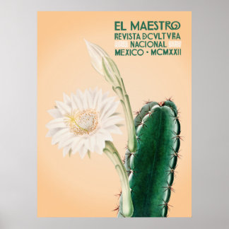 Affiche El Maestro Cactus Print | Art Botanique Mexicain