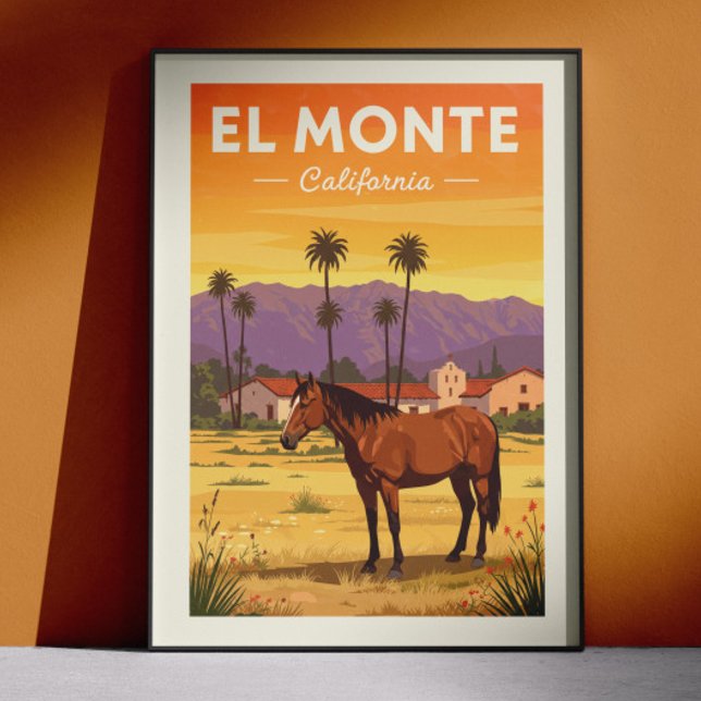 Affiche El Monte Californie vintage (Créateur téléchargé)