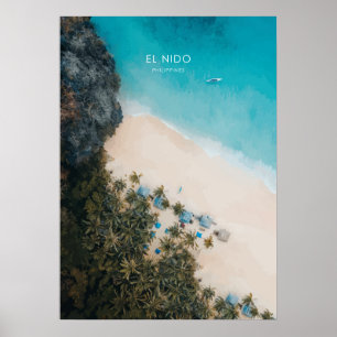 Affiche El Nido, Philippines Illustration de voyage