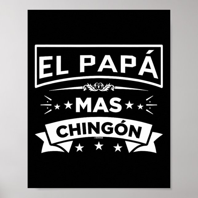 Affiche El Papa Mas Chingon Funny Pères Mexicains Espagnol (Devant)