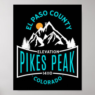Affiche El Paso County Pikes Peak Colorado escalade