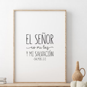 Affiche El Señor es mi luz, Salmos 27:1