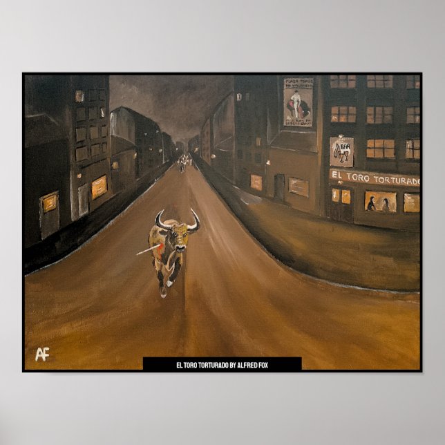 Affiche El Toro Torturado Peinture d'Alfred Fox (Devant)