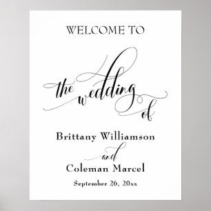 Affiche Elaborate Typography Simple The Wedding Of
