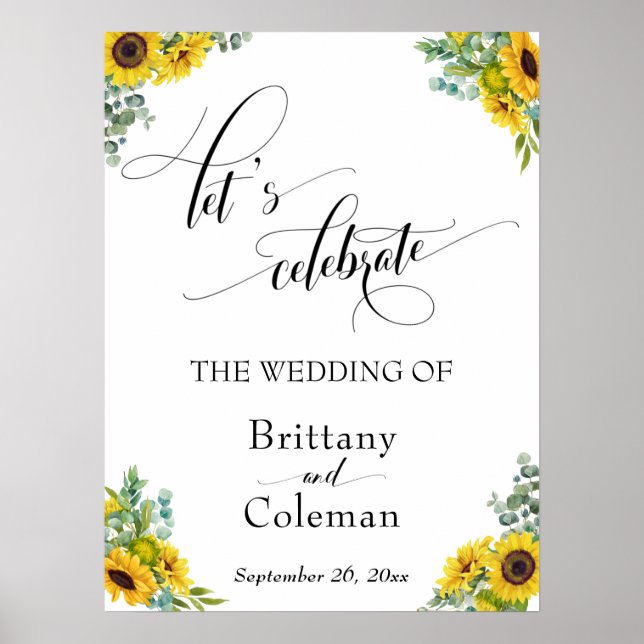 Affiche Elaborer la typographie Floral Célébrons le signe (Devant)