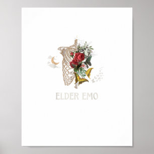 Affiche Elder Emo Drôle Gothique Plus âgé Cottagecore Gobl