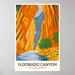 Affiche Eldorado Canyon State Park Colorado Art Vintage