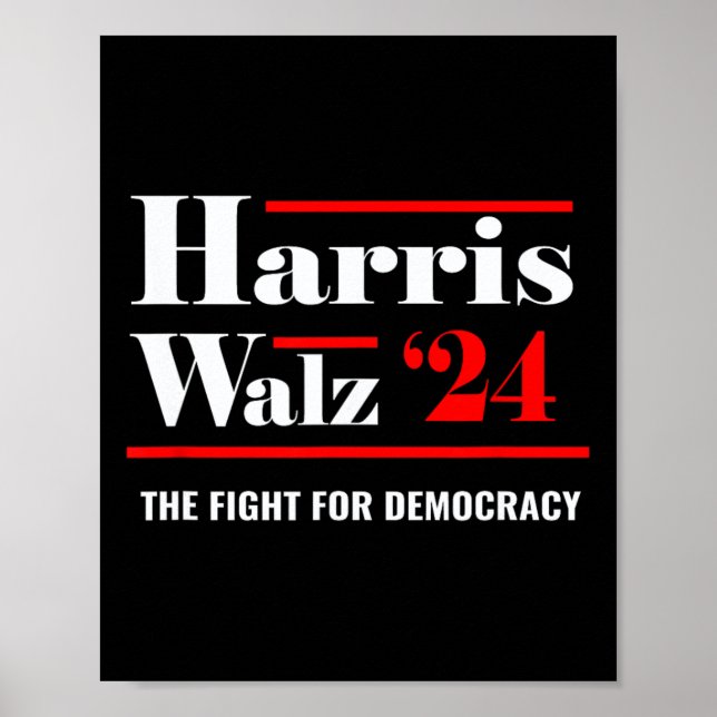 Affiche Elect Kamala Harris &amp; Tim Walz 2024 (Devant)