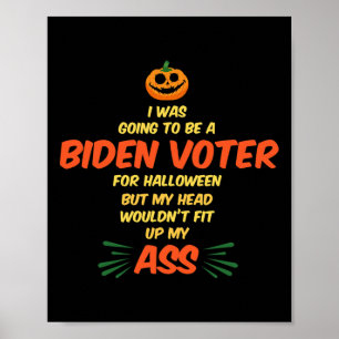 Affiche Électeur Biden Anti Démocrate Et Libéral Électeur 